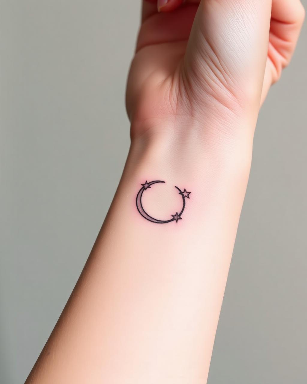 On skin: A small wrist piece, tightened before booking