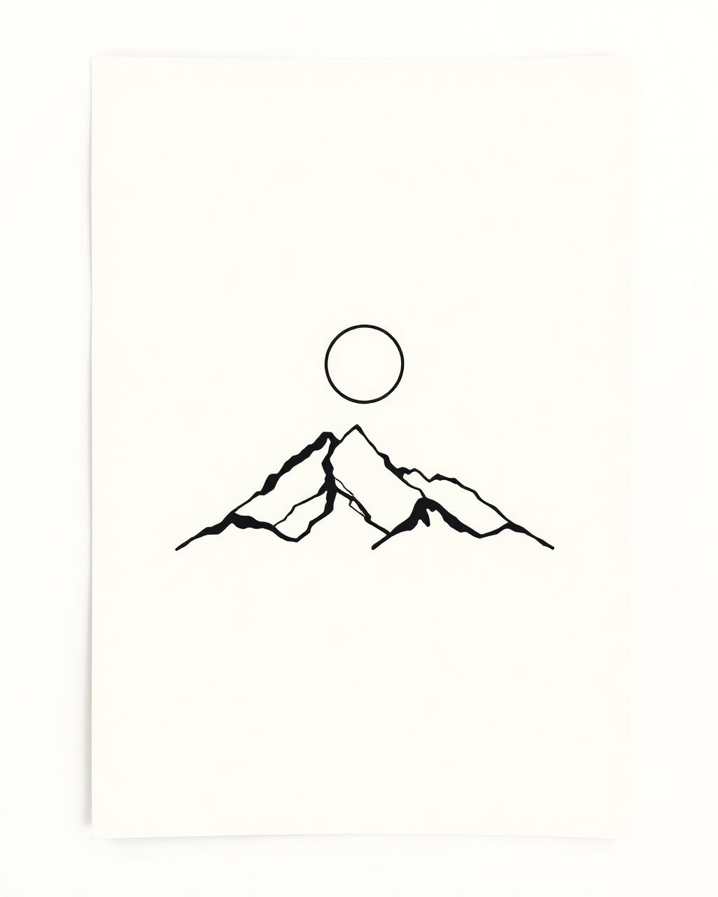 Design: A mountain reduced to a few lines