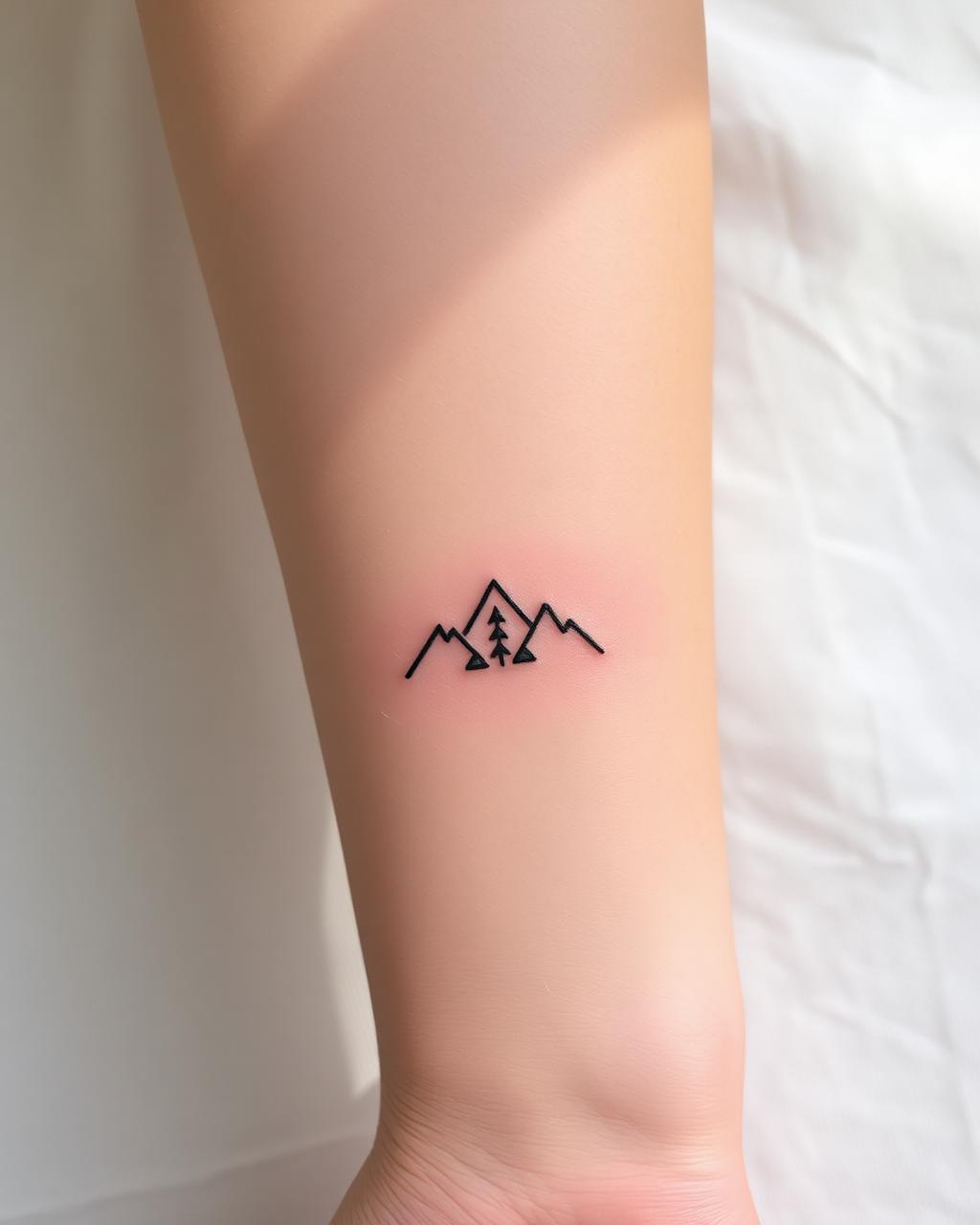 On skin: A mountain reduced to a few lines